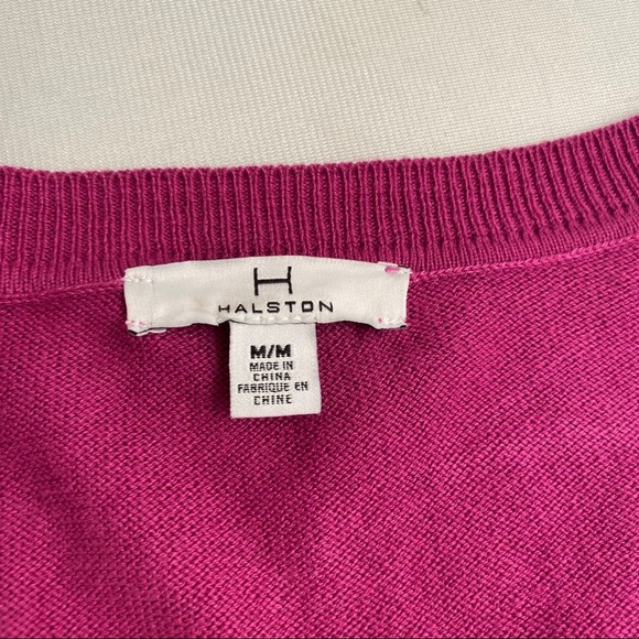 H by Halston magenta high-low scoop neck long sleeve sweater M - Picture 5 of 10